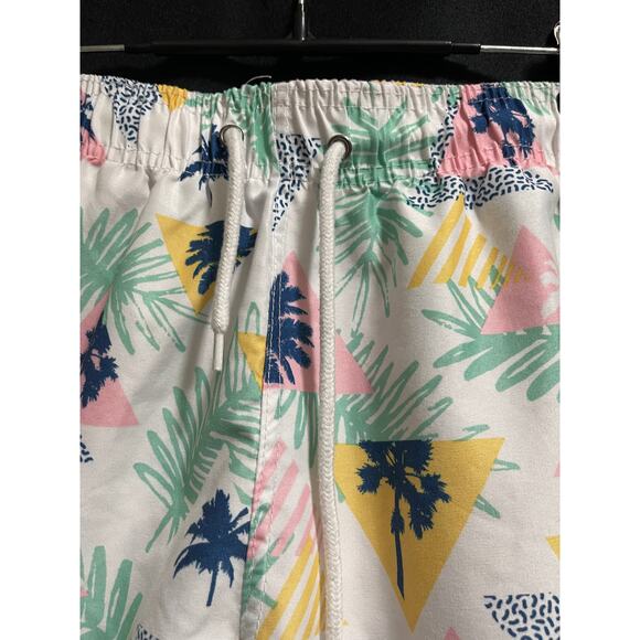Free Planet Neon Tropical Swim Trunks - Men's Size XL - Picture 4 of 6